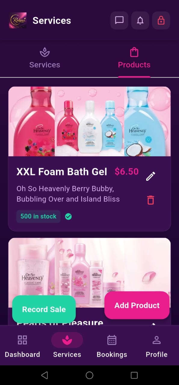 Beauty appointment example